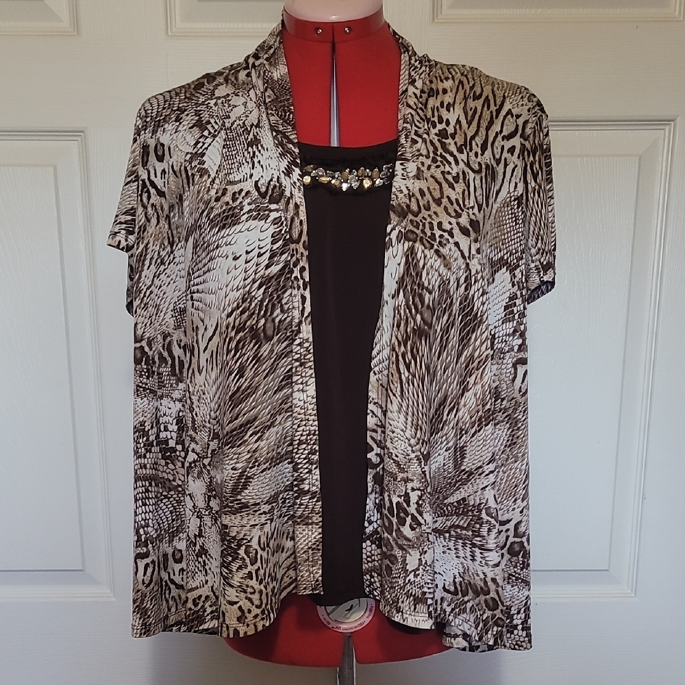 Elementz Animal Print Cardigan